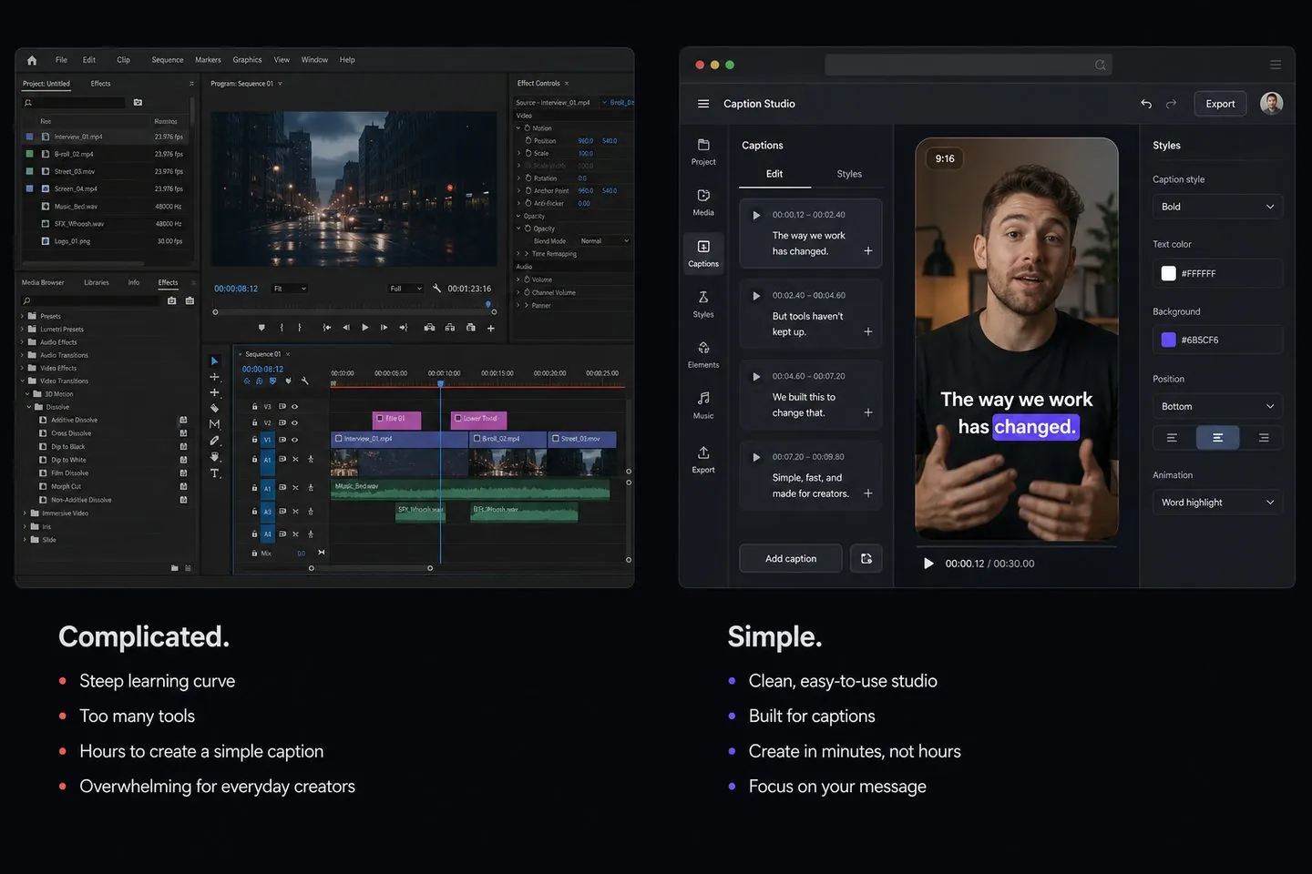 AutoCaptions compared with CapCut