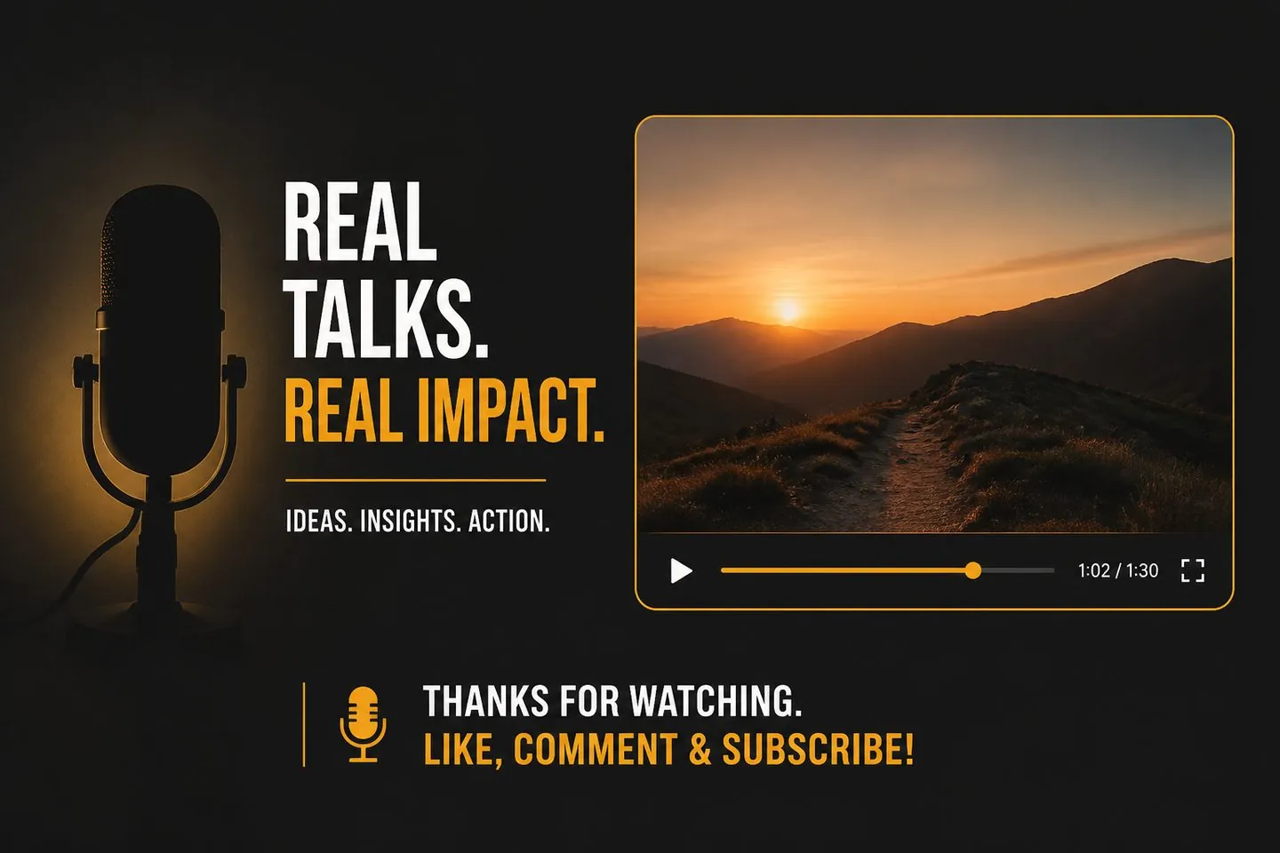 Podcast clip with styled AI captions