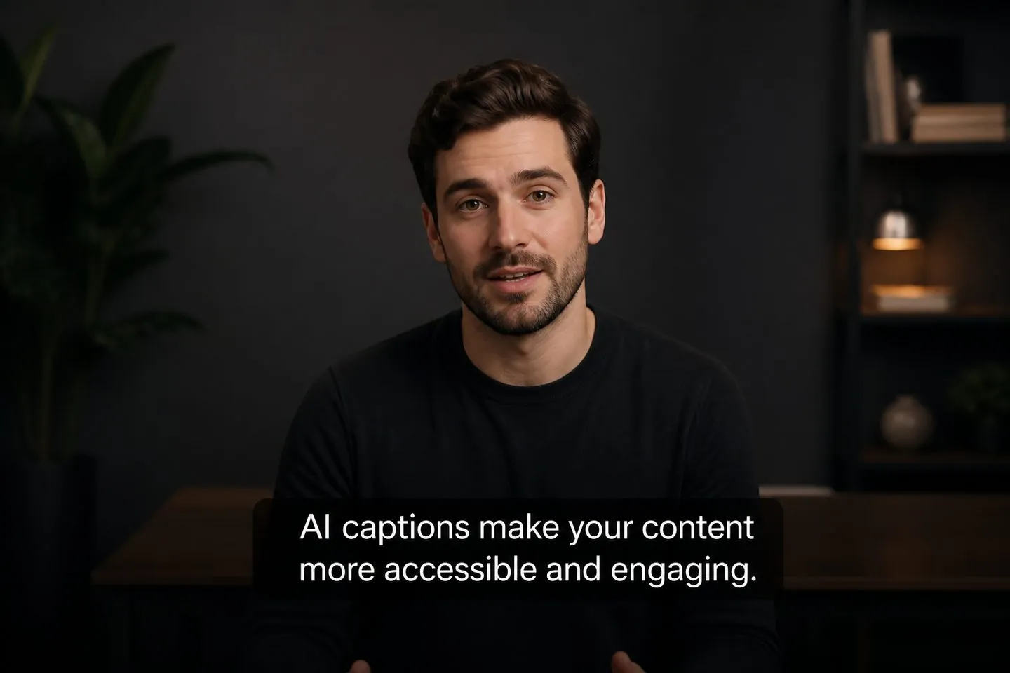 Talking-head video with AI captions