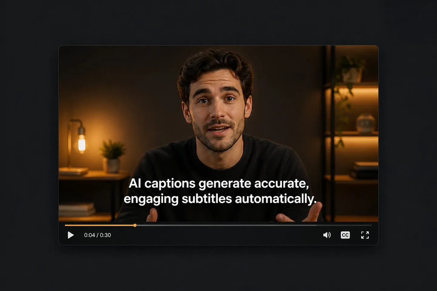 AI subtitle generator creating on-screen captions