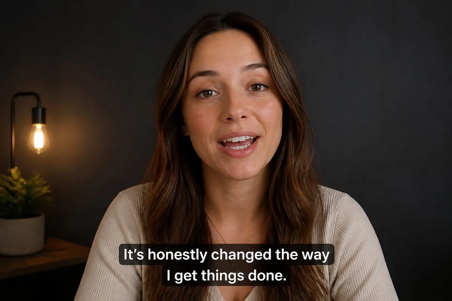 UGC talking video with clear auto captions