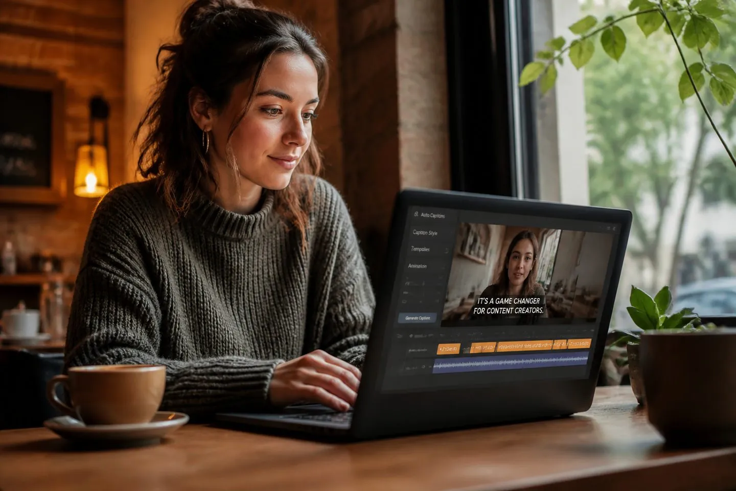 Generating auto captions on a short clip
