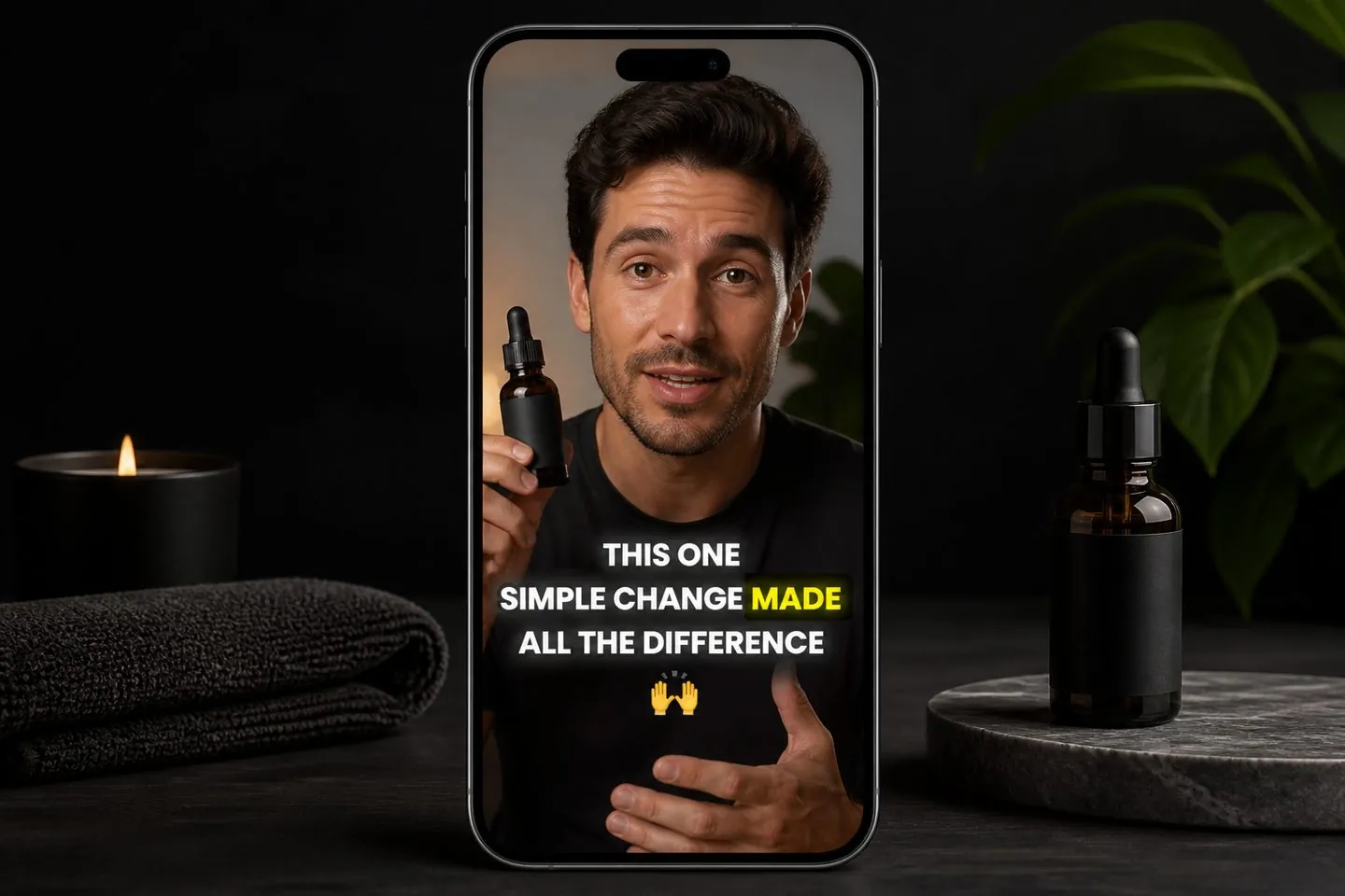 Viral caption styles over a vertical short video