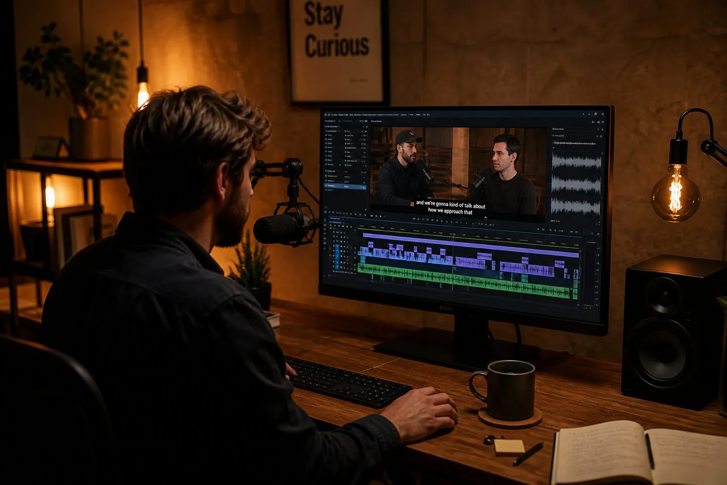 Widescreen edit bay shifting podcast clip subtitles