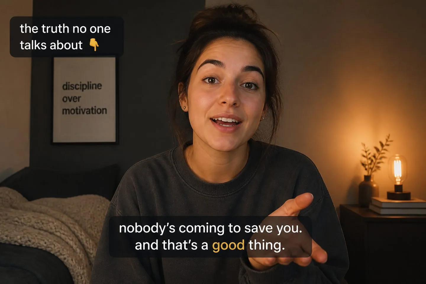 UGC TikTok-style clip with captions