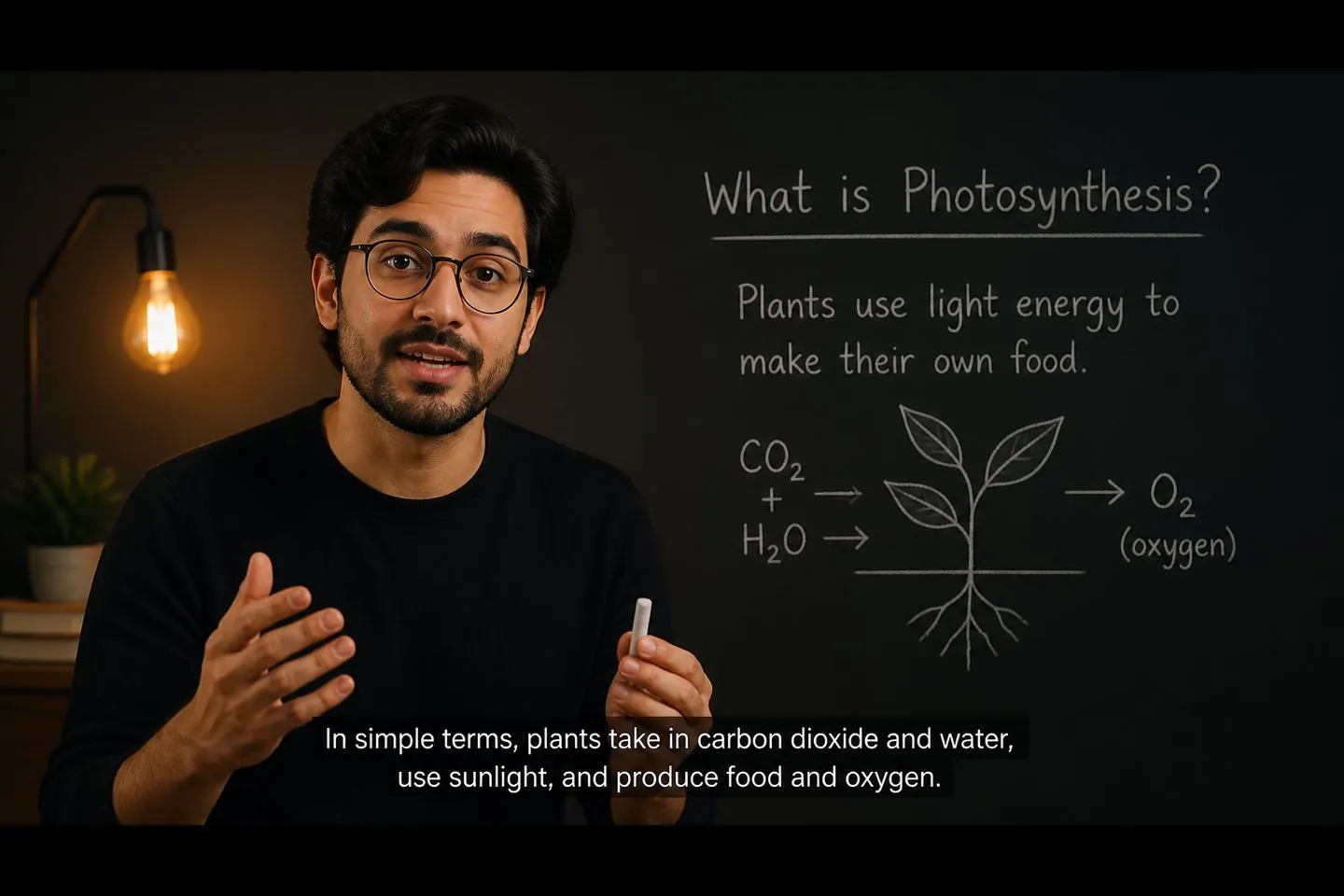 Educational YouTube video with captions