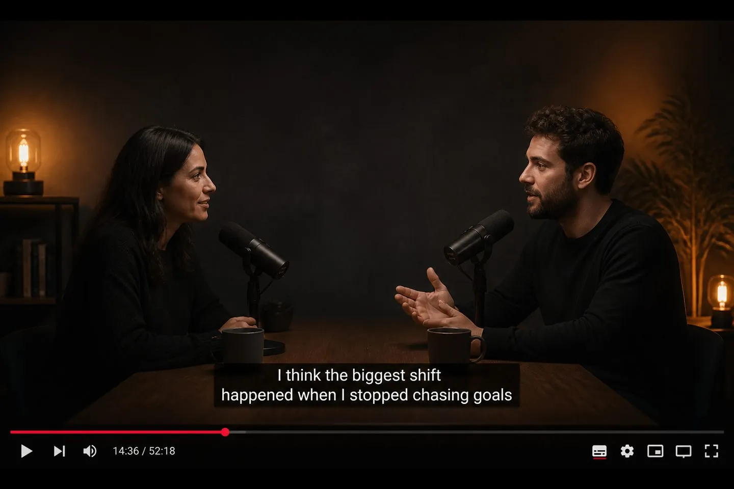 Podcast on YouTube with subtitles