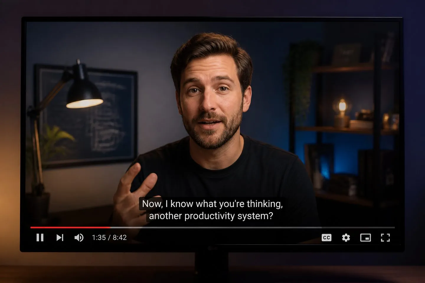 16:9 video with on-screen subtitles